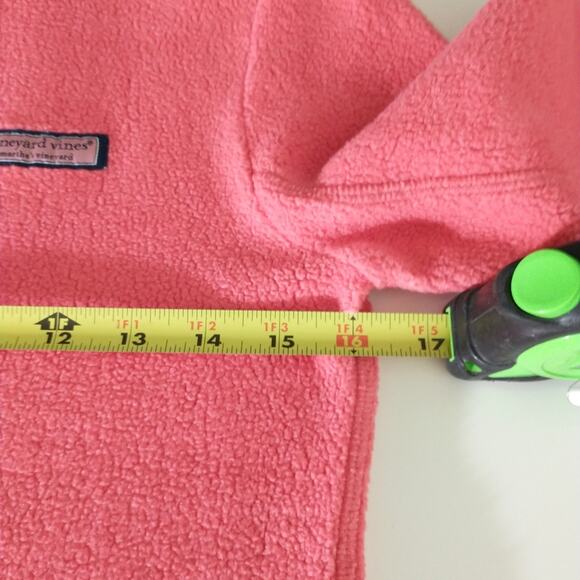 Vineyard Vines Fleece Sweatshirt Women's XXS Salmon 1/4 Zip Long Sleeve Pullover - Picture 7 of 9